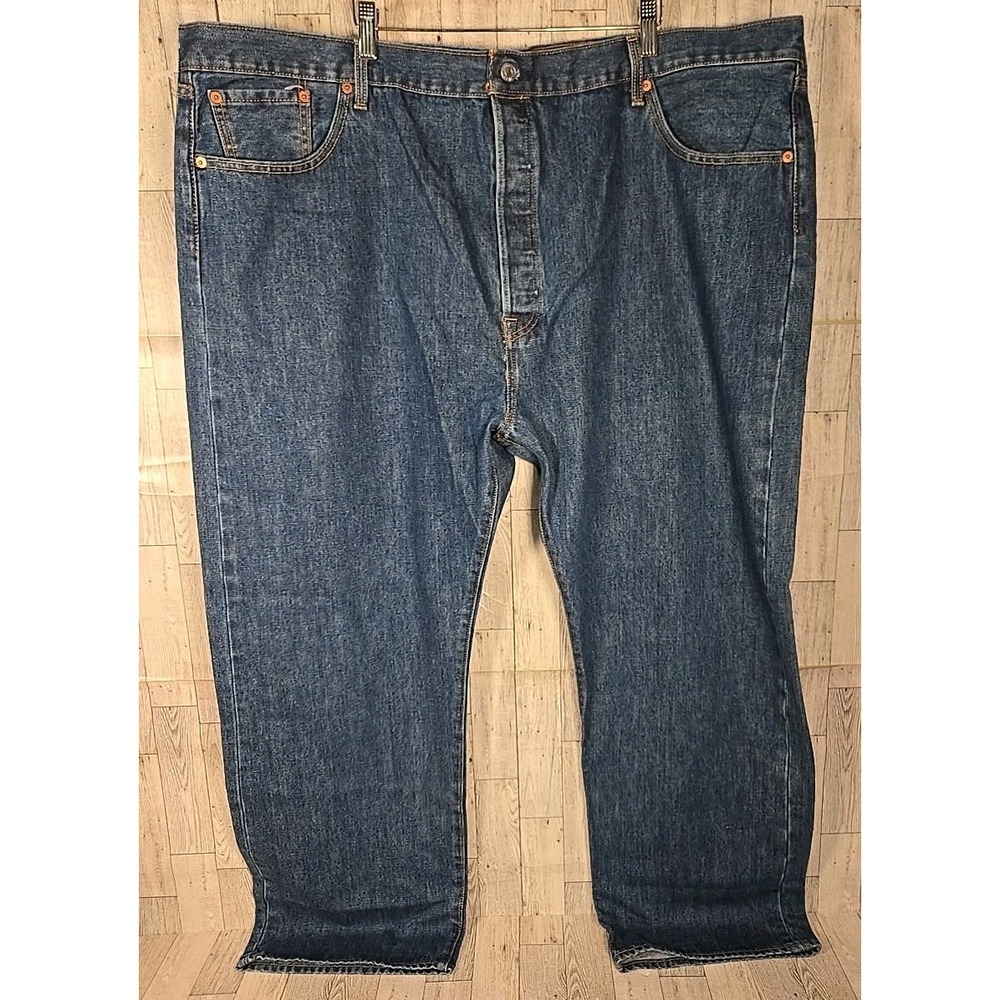 Levi's 501 Jeans 48x30 Straight Leg Button Fly Mens Blue Denim Sits at Waist NEW